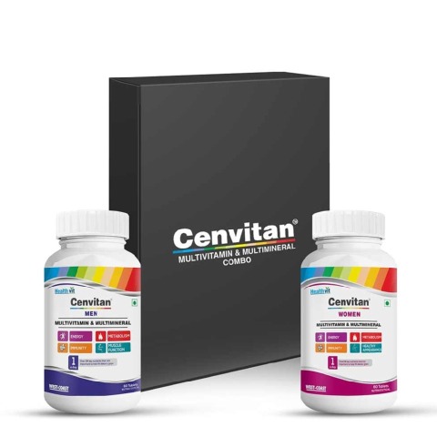 1 - Healthvit Cenvitan Multivitamins & Multiminerals Men + Women Combo, 2 Piece(s)/Pack Unflavoured
