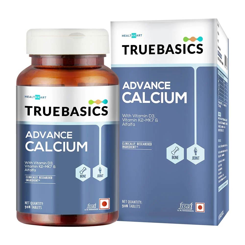 2 - TrueBasics Advance Calcium Vitamin D3 & K2MK7 OP,  90 tablet(s)  Unflavoured 
