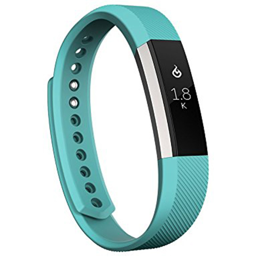 Fitbit Alta Fitness Tracker,  Silver/Teal 