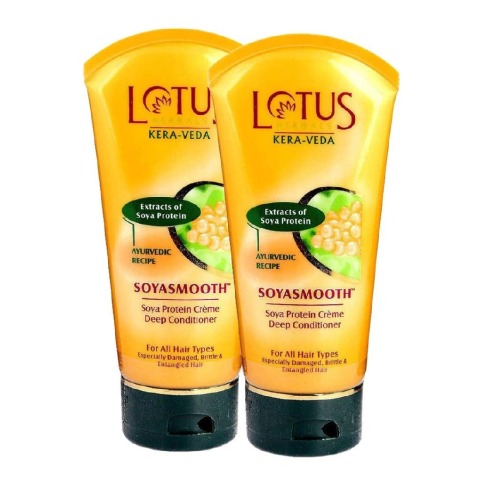 Lotus Herbals Kera Veda Soyasmooth Soya Protein Conditioner, 150 g All -Pack of 2 Lotus Herbals Kera Veda Soyasmooth Soya Protein Conditioner, 150 g All -Pack of 2
