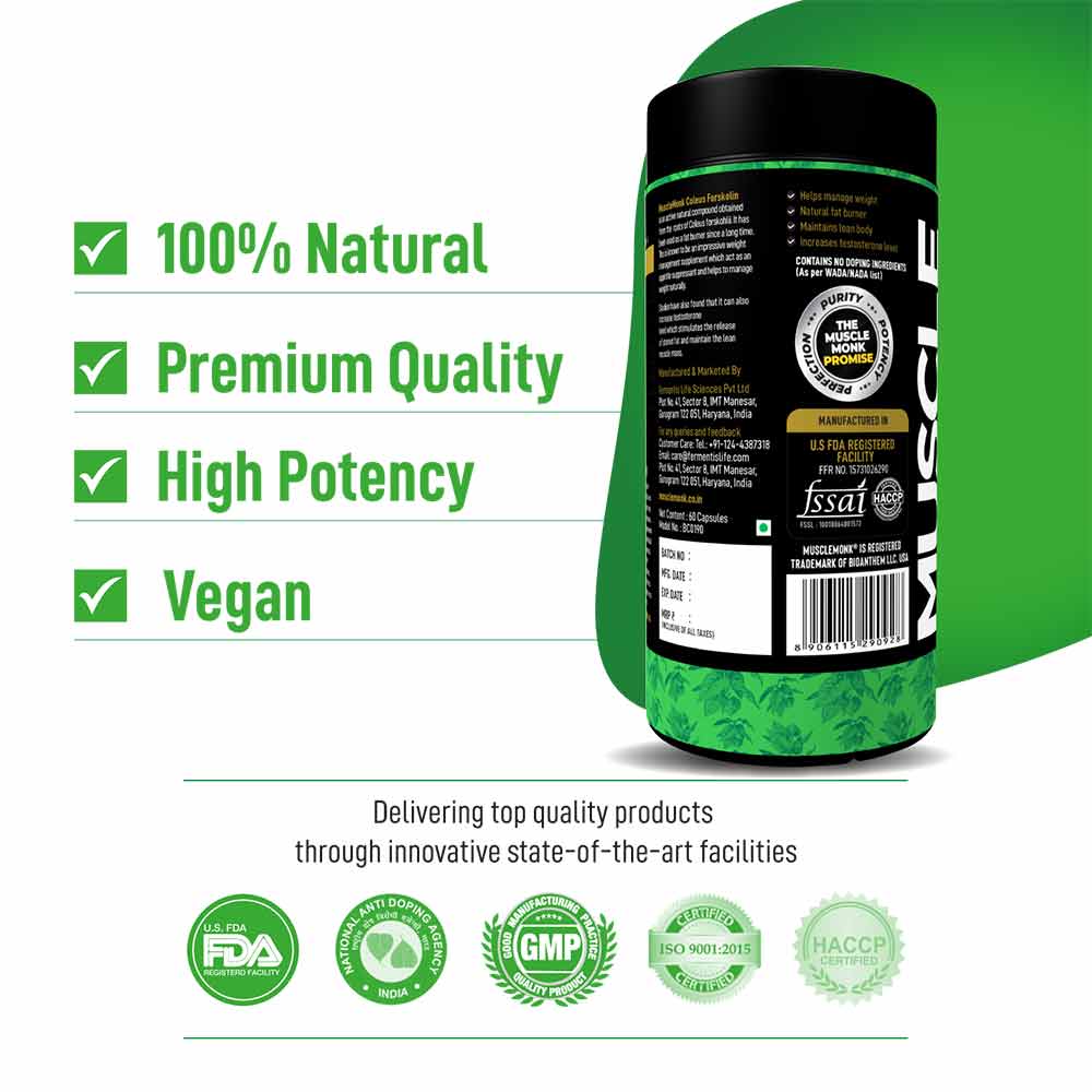 4 - MuscleMonk Forskolin,  60 capsules  Unflavoured 