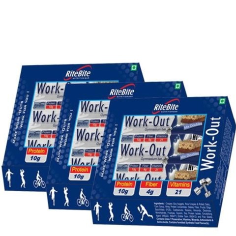 RiteBite Work-Out, 3 bar(s) Chocolate - Pack of 3 RiteBite Work-Out, 3 bar(s) Chocolate - Pack of 3