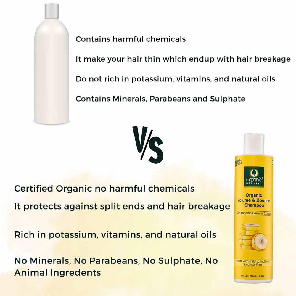 4 - Organic Harvest Organic Volume & Bounce Shampoo,  250 ml  for All Types of Hair 