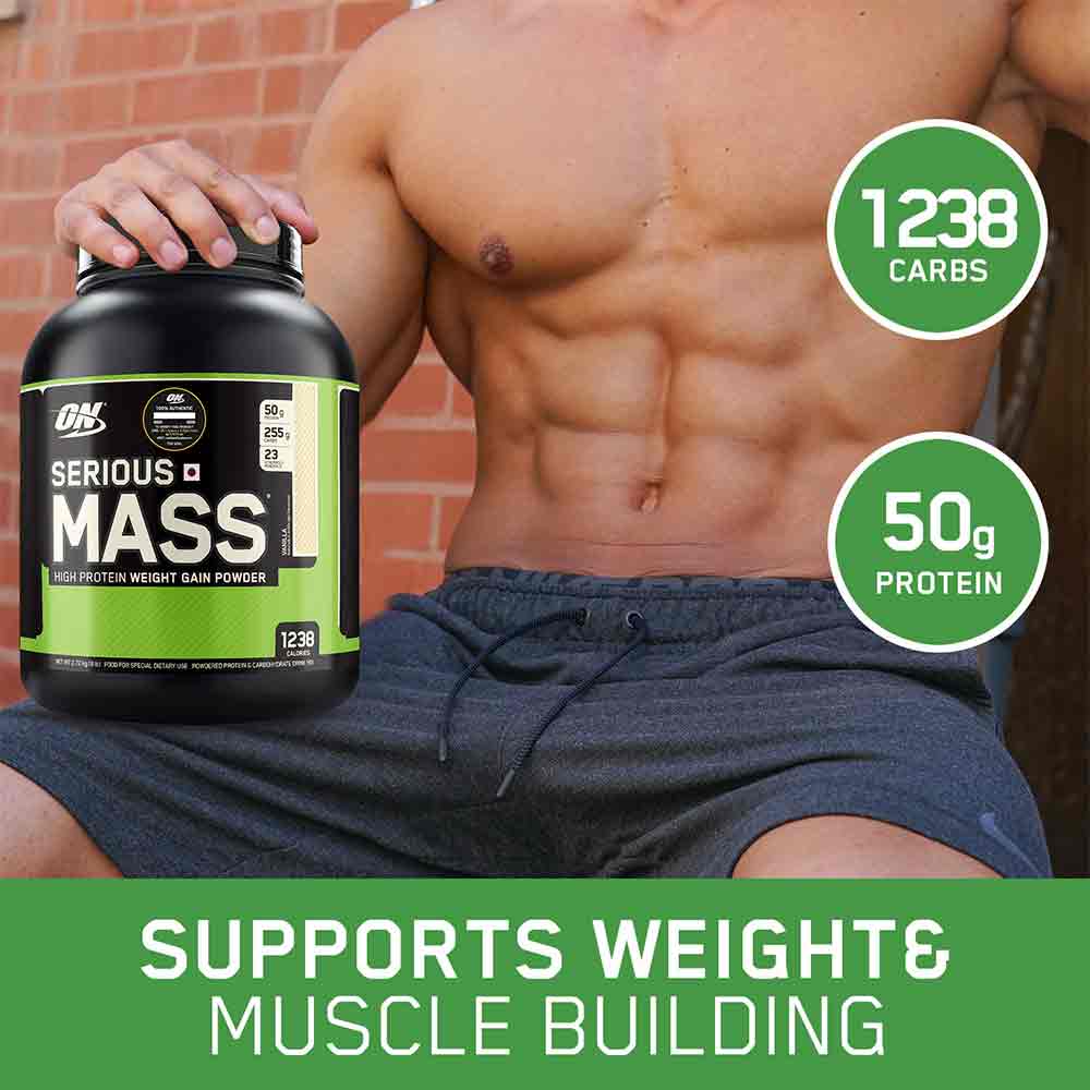 6 - ON (Optimum Nutrition) Serious Mass OP,  6 lb  Vanilla 