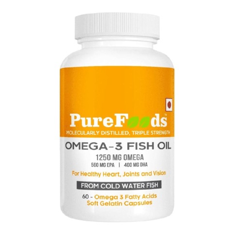 1 - PureFoods Omega-3 Fish Oil, 60 softgels