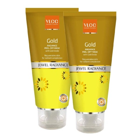 VLCC Gold Radiance Peel-Off Mask - Pack of 2, 80 g Jewal Radiance VLCC Gold Radiance Peel-Off Mask - Pack of 2, 80 g Jewal Radiance