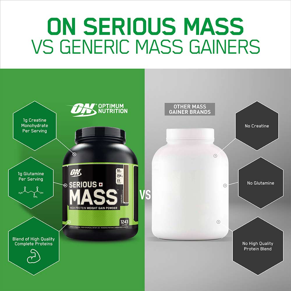 5 - ON (Optimum Nutrition) Serious Mass,  12 lb  Vanilla 