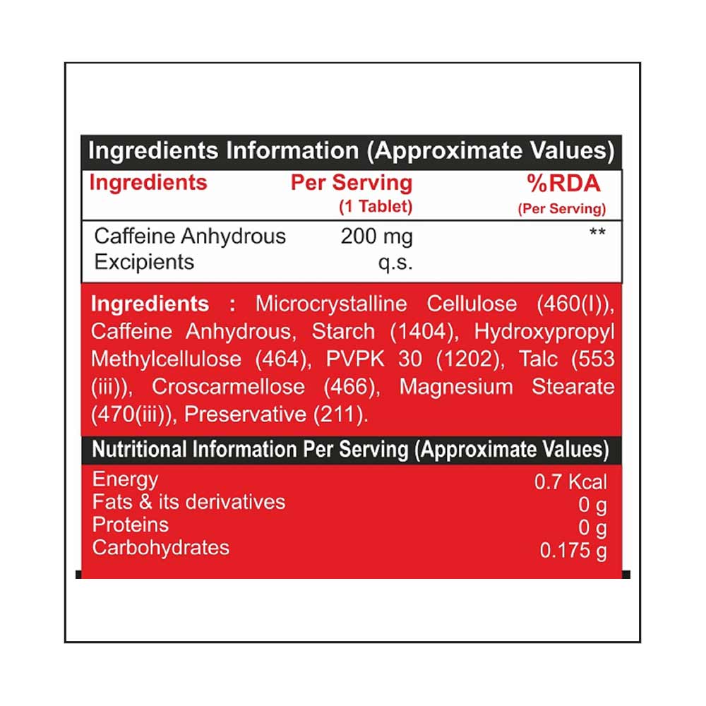 nutrition - Pharmgrade Healthy Living Caffeine,  60 tablet(s)  Unflavoured 