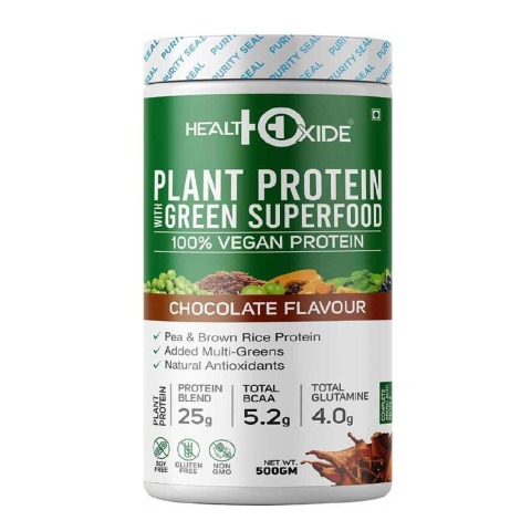 1 - Health Oxide Plant Protein with Green Superfood, Chocolate 1.1 lb