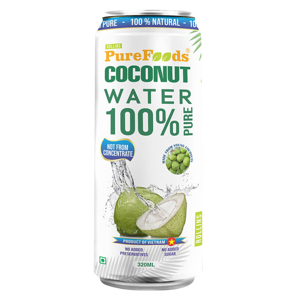 1 - PureFoods 100% Pure Tender Coconut Water,  Natural  320 ml 