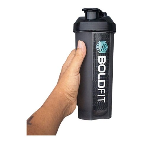 1 - Boldfit Gym Typhoon Shaker Bottle, Black 650 ml