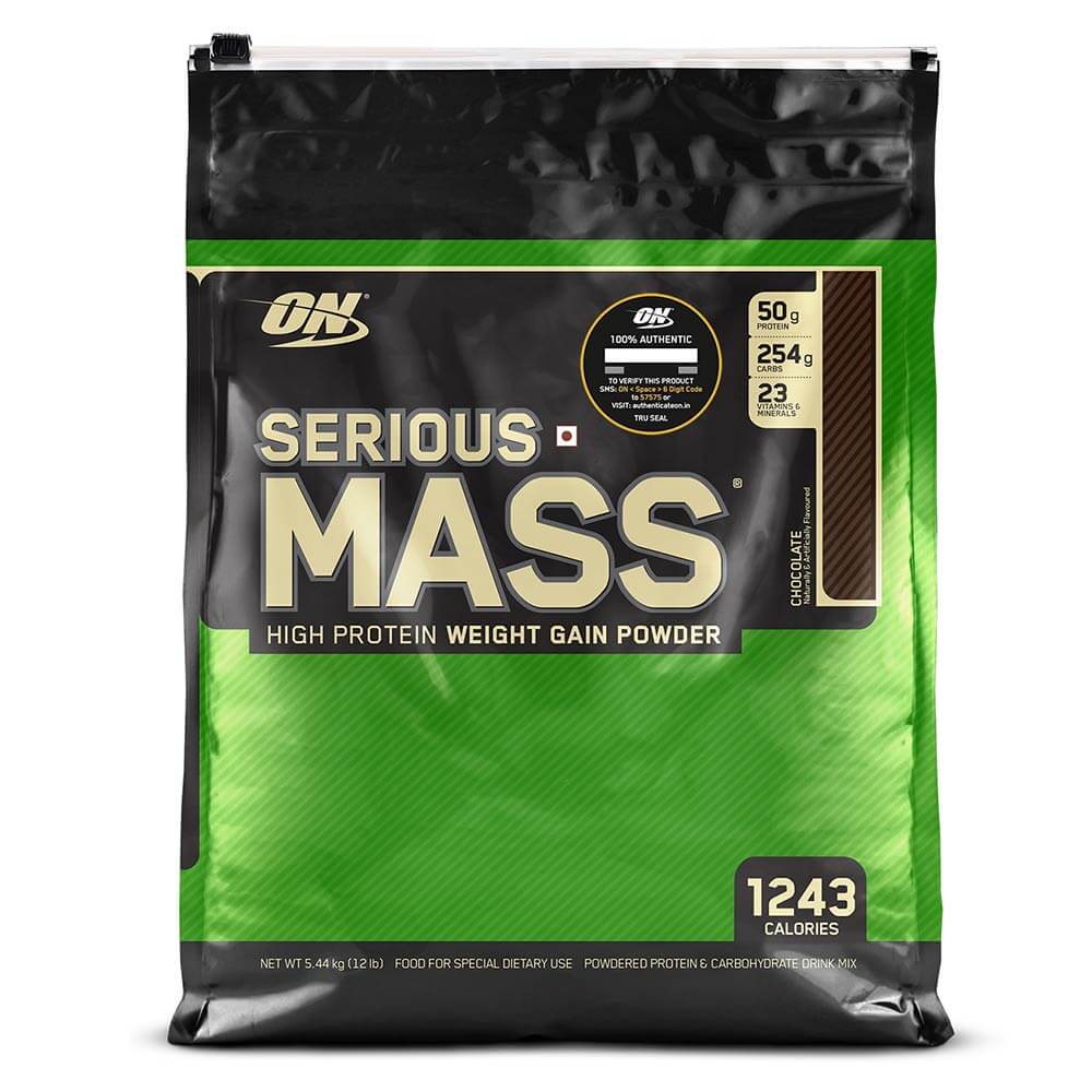 1 - ON (Optimum Nutrition) Serious Mass Weight Gainer Powder,  12 lb  Chocolate 