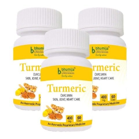 Bhumija Turmeric - Pack of 3, 60 capsules Bhumija Turmeric - Pack of 3, 60 capsules