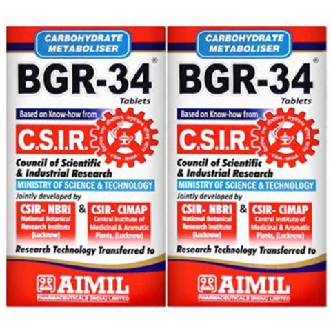 1 - Aimil BGR-34 (Pack of 2),  100 tablet(s)  Unflavoured 