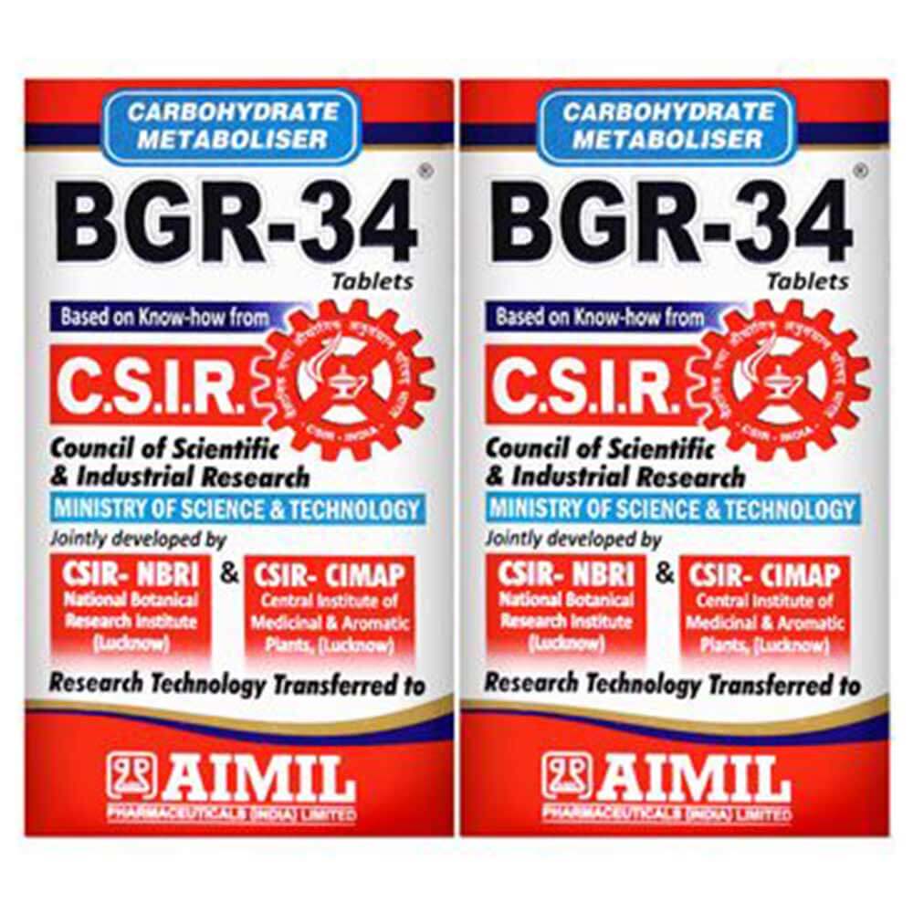 1 - Aimil BGR-34 (Pack of 2),  100 tablet(s)  Unflavoured 