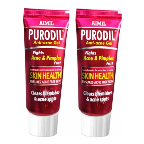 1 - Aimil Purodil Anti Acne Gel (Pack of 2), 20 g with Neem, Tulsi & Aloe Vera