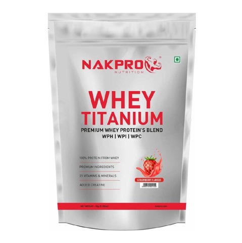 1 - Nakpro Whey Titanium,  2.2 lb  Strawberry 