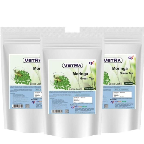 Vetra Moringa Green Tea Loose Leaf - Pack of 3 0.1 kg Unflavoured Vetra Moringa Green Tea Loose Leaf - Pack of 3 0.1 kg Unflavoured