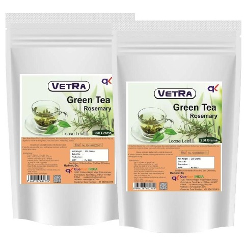 Vetra Green Tea with Rosemary - Pack of 2 0.250 kg Unflavoured Vetra Green Tea with Rosemary - Pack of 2 0.250 kg Unflavoured