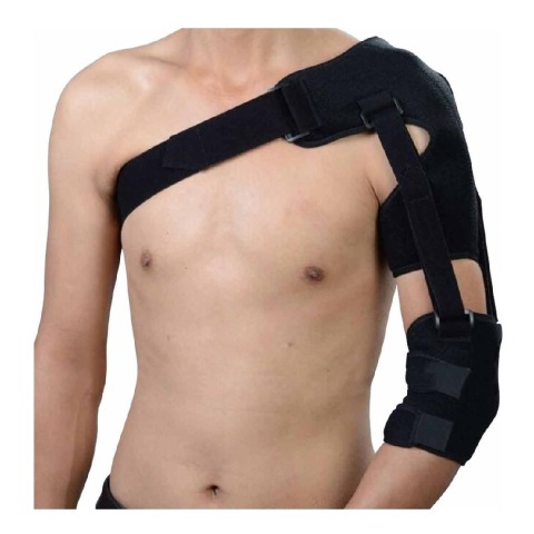 B Fit USA Shoulder Support with Strap, Black Free Size B Fit USA Shoulder Support with Strap, Black Free Size