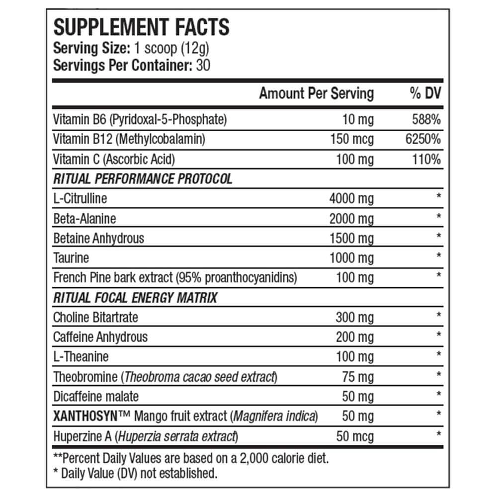 supplement - ANS Performance Ritual Pre-Workut,  0.79 lb  Glacier Grape 