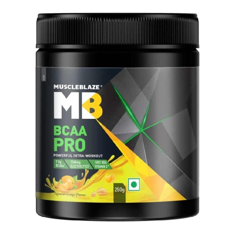 8 - MuscleBlaze BCAA Pro OP,  0.55 lb  16 Servings  Natural Orange 