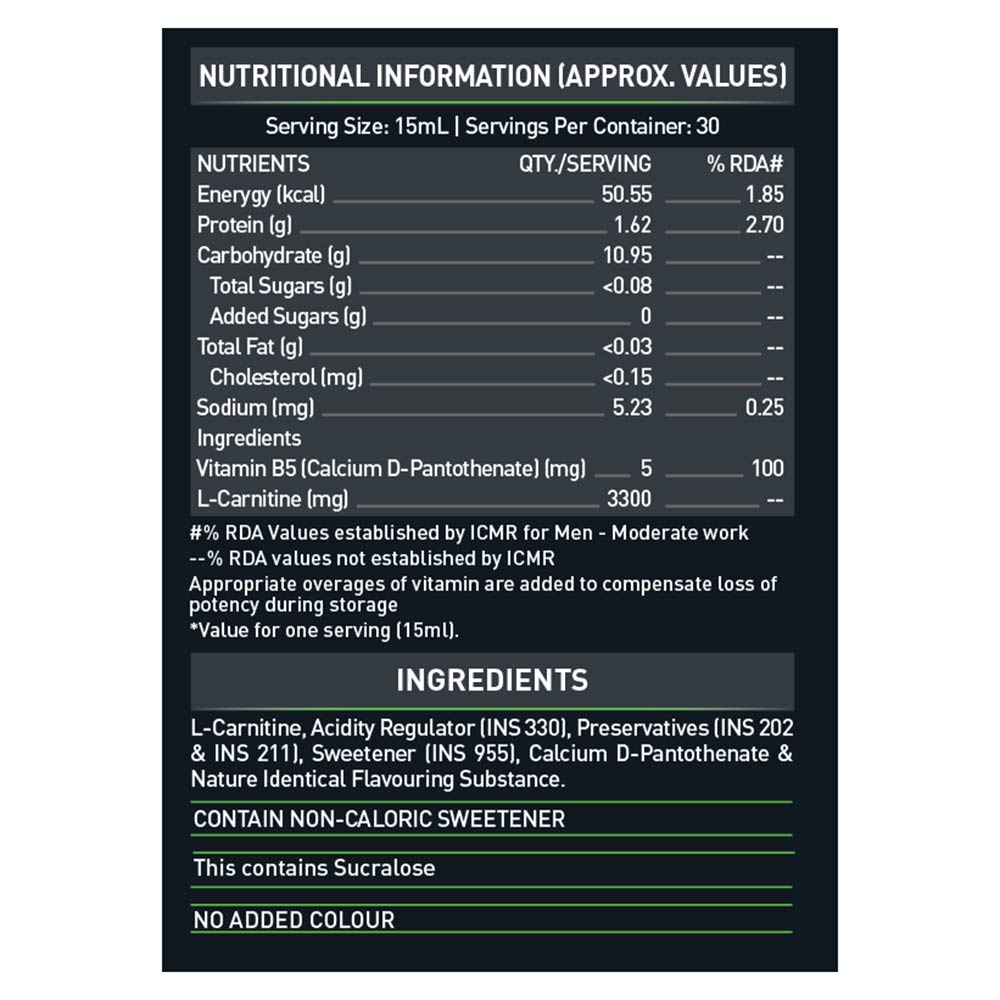 Liquid Carnitine PRO - Triple Strength Formula OP at Best Price in India |  https://www.healthkart.com/