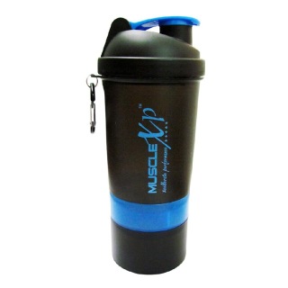 MuscleXP Smart Advanced Gym Shaker, Design 8 Black & Blue 500 ml