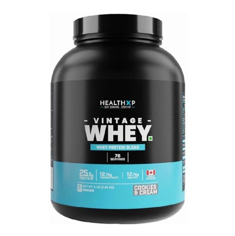 1 - HealthXP Vintage Whey, 5 lb Cookies & Cream