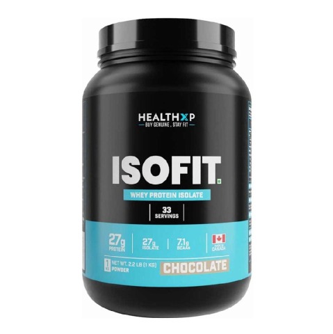 1 - HealthXP Isofit Whey Protein Isolate,  2.2 lb  Chocolate 