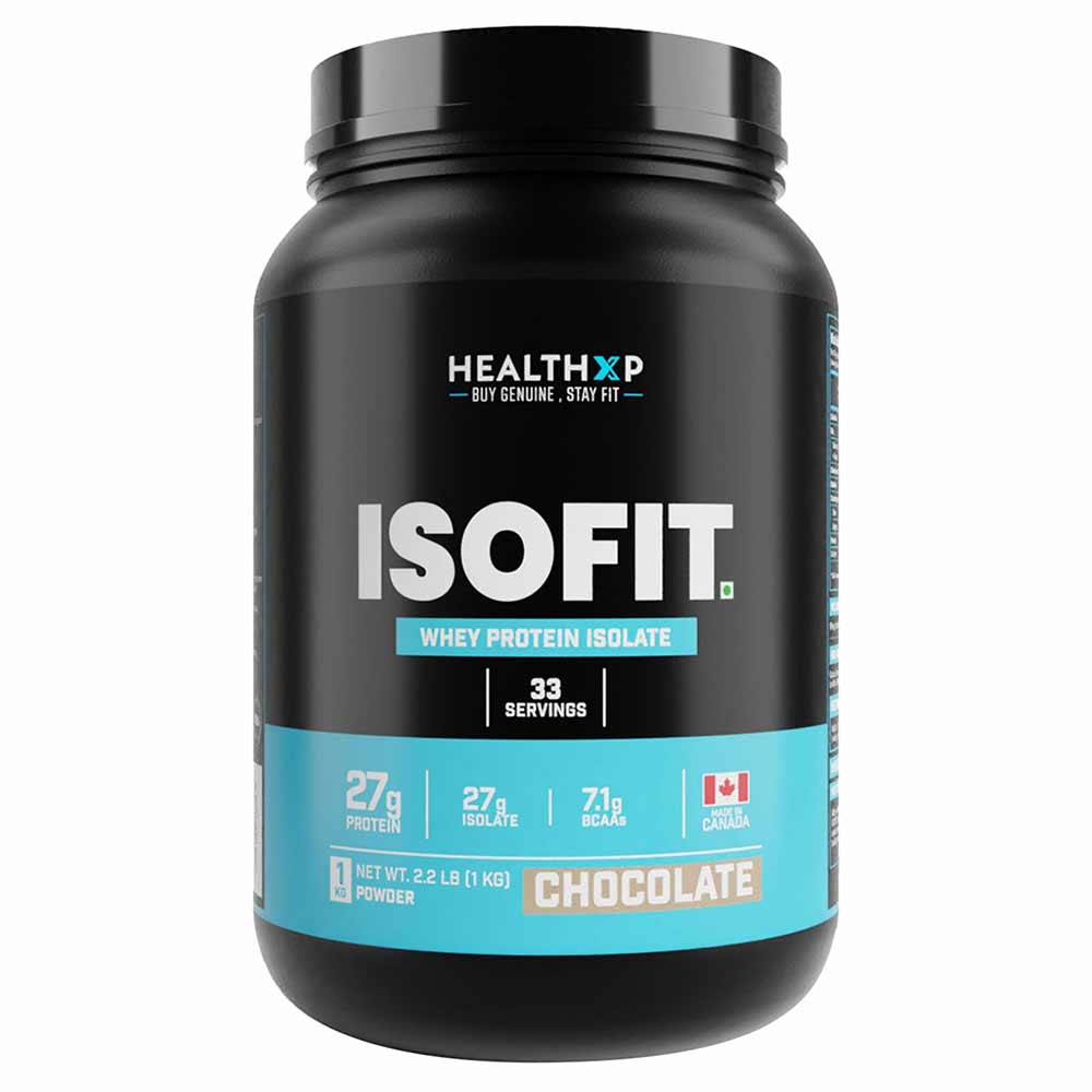 1 - HealthXP Isofit Whey Protein Isolate,  2.2 lb  Chocolate 