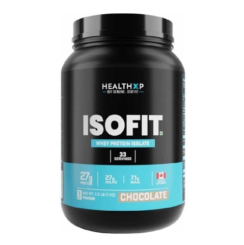 1 - HealthXP Isofit Whey Protein Isolate,  2.2 lb  Cappuccino 