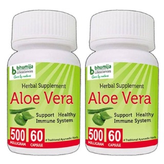 Bhumija Aloe Vera (Pack of 2), 60 capsules