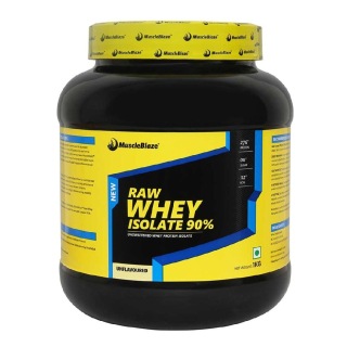 MuscleBlaze Raw Whey Isolate, 2.2 lb Unflavoured