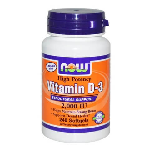 Now Vitamin D-3 (2000 IU),  240 softgels 