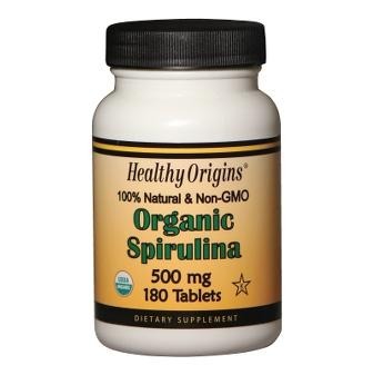 Healthy Origins Organic Spirulina 500 mg,  180 tablet(s) 