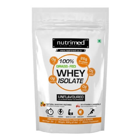 Nutrimed 100% Grass-Fed Whey Isolate, 2 lb Unflavoured Nutrimed 100% Grass-Fed Whey Isolate, 2 lb Unflavoured