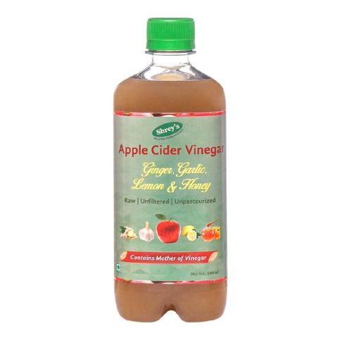 Shrey's Apple Cider Vinegar, 0.5 L Ginger, Garlic, Lemon & Honey Shrey's Apple Cider Vinegar, 0.5 L Ginger, Garlic, Lemon & Honey