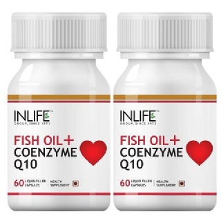 INLIFE Fish Oil + CoQ10 (Pack of 2), 60 capsules