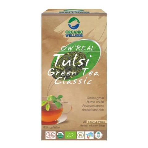 Organic Wellness OW'Real Tulsi Green Tea Classic,  25 Tea Bag(s)  Tulsi 