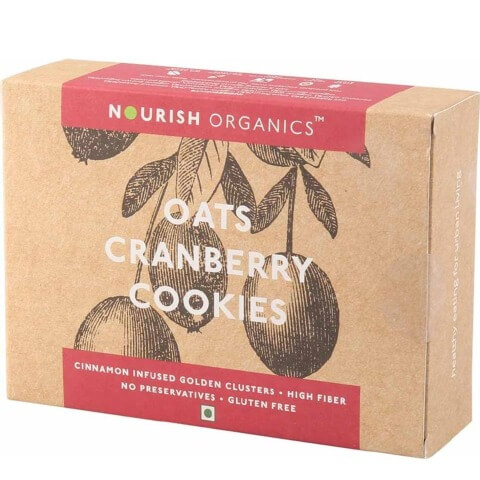 Nourish Organics Oats Cookies, Cranberry 0.150 kg Nourish Organics Oats Cookies, Cranberry 0.150 kg