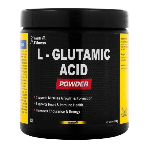 Healthvit L-Glutamic Acid Powder, 0.22 lb Unflavoured Healthvit L-Glutamic Acid Powder, 0.22 lb Unflavoured