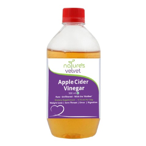 Natures Velvet Apple Cider Vinegar, 0.5 L Unflavoured Natures Velvet Apple Cider Vinegar, 0.5 L Unflavoured