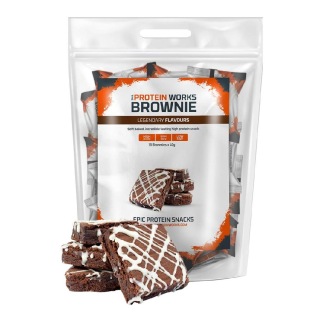 The Protein Works Brownies, 15 Piece(s)/Pack Chocolate Hazelnut