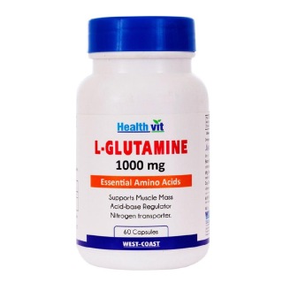 Healthvit L-Glutamine (1000 mg), 60 capsules Unflavored