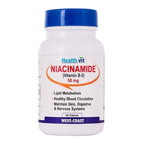 Healthvit Niacinamide (Vitamin B3) 50 mg,  Unflavoured  60 tablet(s) 