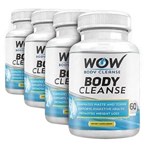 WOW Body Cleanse Pack of 4,  60 capsules  Unflavoured 