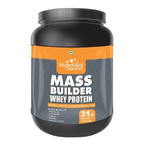 Mahaved Mass Builder Whey Protein, 1.1 lb Vanilla