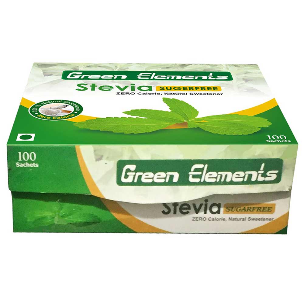 Green Elements Stevia Sugarfree Powder,  100 sachets/pack 