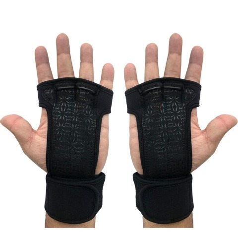 KOBO Hand Grips Gym Gloves (WTG-18),  Black  Small 